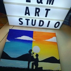 Long distance relationship painting